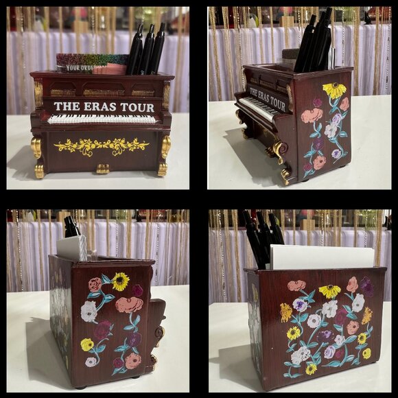 Handmade Taylor Swift Eras Tour Acoustic Set Piano - Swiftie Desk Organizer - Picture 1 of 6
